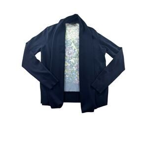 Ted Baker Heelia Butterfly Floral Open Cardigan 2 Mixed Media Navy Blue